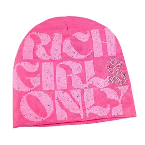 หมวกบีนนี่แฟชั่นฤดูหนาวคุณภาพสูง ดีไซน์ใหม่ล่าสุด ประดับเพชร สำหรับทุกเพศทุกวัย  ถักจากอะคริลิก  ให้ความอบอุ่นและมีสไตล์ - Product Image 5