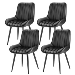 Set di 4 Sedie Moderne Girevoli in Tessuto Imbottito per Sala da Pranzo e Cucina, Salvaspazio, con Schienale Alto - Product Image 1