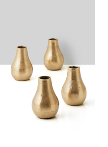 Durable Modern Aluminium <b>Vase</b> Handmade with Antique Finish for Bedroom Living Room Table Decoration Set of 4 - Product Image 3