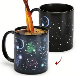Customizable Logo Starry Sky Color-Changing Mug Thermal-Sensitive Color-Changing Ceramic Cup <b>Creative</b> Water Mug <b>Gift</b> Item - Product Image 4