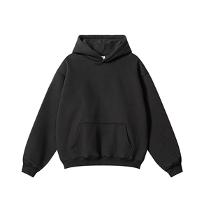 Sweat-shirts à capuche oversize unisexe de haute qualité, épais, avec impression en relief personnalisée, couleur unie - Product Image 1