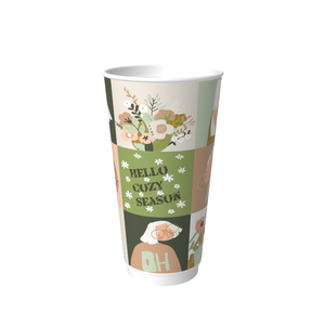 Vasos de Papel Desechables de Doble Pared Premium de 8/12/16/20oz con Revestimiento de PE, Reciclables y de Grado Alimenticio para Café, con Diseño Elegante - Product Image 2