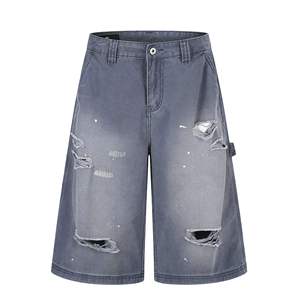 Fabricant de shorts en jean à faible MOQ, shorts en jean noir en coton, coupe classique, design cinq poches pour les vendeurs e-commerce - Product Image 3