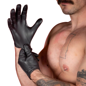 Mens CHP Motorcycle Faux Fur Touchscreen Riding Gloves Premium Waterproof Four Seasons - Product Image 1