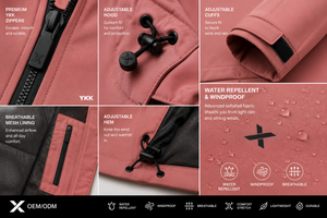 Chaquetas Softshell Urbanas y de Moda para Mujer X Sports City, Resistentes al Agua y al Viento, Acolchadas para Invierno, de Color Sólido, de Poliéster - Product Image 4