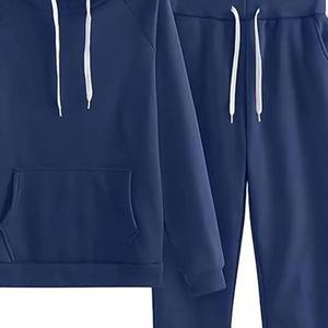 Conjunto de Sudadera con Capucha y Pantalones Deportivos Cómodos para Hombre, Chándal Informal de Dos Piezas a la Moda - Product Image 2
