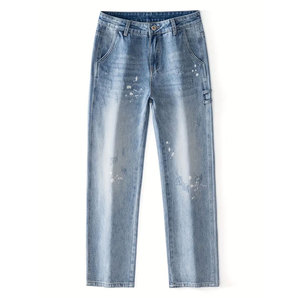 Pantalon ample pour homme respirant, sur mesure, dernier design, effet délavé, vente en gros, faible MOQ, pour la vente en ligne - Product Image 1