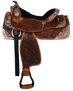 Selle de cheval western en cuir véritable faite à la main de qualité supérieure, équipement d'équitation professionnel pour ranch, trail et barrel racing, directement de l'usine - Product Image 2