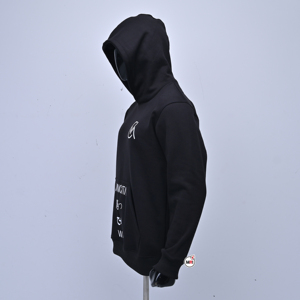 Sweat-shirt à capuche noir pour homme, best-seller, en coton tricoté, coupe classique, décontracté, pour l'automne, avec poche avant, logo imprimé, design Win - Product Image 4