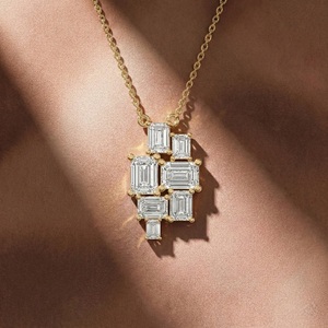 Lab Grown Diamond <b>Pendant</b> 1.81 Ct Oval Brilliant Cut 14K <b>Solid</b> <b>Gold</b> Lightweight Daily Wear Jewelry with IGI Certification - Product Image 1