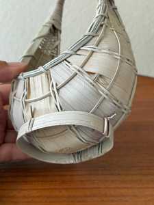 Panier en rotin tressé de style Mid-Century avec poignée, pot de fleurs d'intérieur, jardinière décorative, rangement, fournisseur en gros - Product Image 6