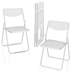 Set di 4 Sedie Pieghevoli in Plastica Leggera - Impilabili per Uso Commerciale Interno/Esterno, Casa/Eventi - Product Image 4