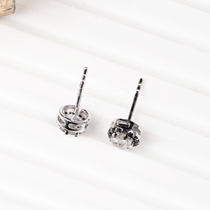 Pendientes de Oro Blanco Sólido de 18K con Diamantes Naturales Negros en Forma de Halo, Engastados en Racimo, Joyería Fina, Memoria Jewels - Product Image 5