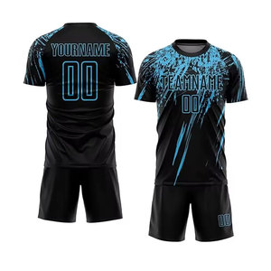 Ensemble de maillot et short de football pour hommes, entraînement avancé, léger, respirant, pour joueurs de football professionnels - Product Image 1