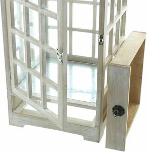Vintage Eco-Friendly Wooden <b>Lantern</b> <b>Candle</b> <b>Holder</b> with Storage Drawer Rustic Farmhouse Christmas Home Decoration - Product Image 3