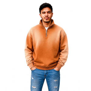 Fabricant de vêtements streetwear vintage pour hommes avec fermeture éclair courte effet délavé, vente en gros, marque privée, OEM, fournisseur d'habillement, usine - Product Image 4