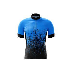 Ropa de Ciclismo Personalizada Premium con Sublimación en Azul y Negro, Jersey de Ciclismo de Carretera con Impresión, Fabricante de Ropa de Ciclismo que Absorbe la Humedad - Product Image 3