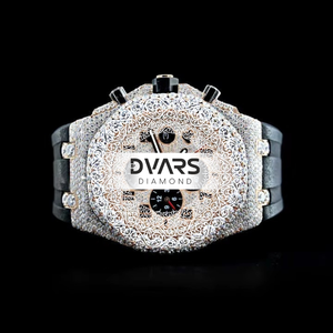 Montre-bracelet automatique de luxe avec mouvement automatique, diamants couleur D, moissanite VVS1, cristal saphir, acier inoxydable, raffinée et haut de gamme - Product Image 1