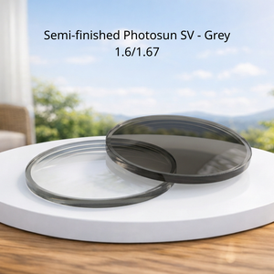 Lente Óptica Semiterminada Monofocal SFSV MR7 1.67 Esférica Fotocromática Fotosun Sin Recubrimiento UC Marrón/Gris Sólido - Product Image 2