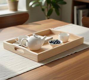 Solid Wood <b>Foldable</b> Eco Friendly Serving Tray Wooden Coffee <b>Table</b> Tray Handmade <b>Kitchen</b> Decor & Catering Housewarming Gift - Product Image 4