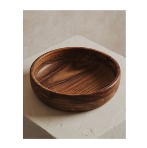 Tazón de Madera Premium, Tazones Redondos de Madera para Servir Ensaladas, Frutas, Cereales y Palomitas de Maíz, Tazón de Madera Artesanal Duradero de Varias Piezas - Product Image 1