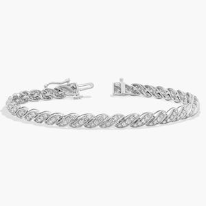 Diamond Slinky Fashion <b>Bracelet</b> in White Gold - Product Image 3