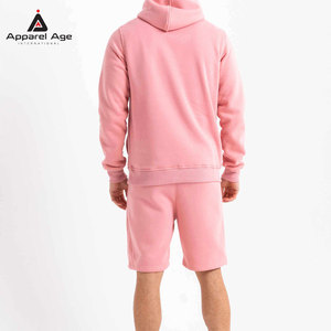 Customized Your Own Logo Men Hoodie Short <b>Set</b> 2 Piece Durable Material Low MOQ OEM Service Cheap Price Men Hoodie Short <b>Set</b> - Product Image 2
