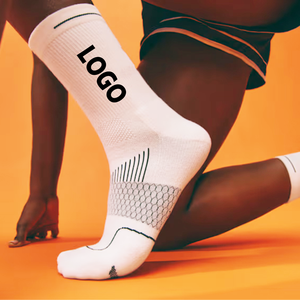 Custom Logo Crew <b>Socks</b> Men Sport Breathable Knitted Athletic <b>Socks</b> With Design Print Spring Season - Product Image 3