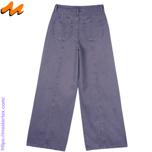 Womens Denim Wide Leg High Waist Print Loose Fit all Season Breathable 100% Cotton Crafted @ 8.55 OZ - Product Image 3
