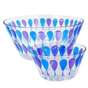 Jarra de Agua Moderna de Plástico con Tapa y Juego de Vasos con Diseños en Azul, Morado y Rojo Naranja para Fiestas - Product Image 2