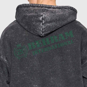 Sudaderas Extra Grandes Unisex de Felpa Francesa Transpirable para Invierno, 100% Algodón, con Logotipo Personalizado y Parches Desgastados - Product Image 3