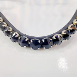 สายคาดศีรษะม้าคริสตัลสีดำหรูหรา สำหรับอุปกรณ์บังเหียนม้า อุปกรณ์ขี่ม้า คุณภาพพรีเมียม ขายส่ง - Product Image 1