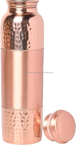 Bouteille d'eau en cuivre pour le bureau, vaisselle en cuivre, bouteille en cuivre pour l'eau, bouteille artisanale anti-fuite pour boire de l'eau - Product Image 5