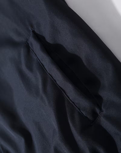 Men's Navy Color Blocking <b>Racer</b> <b>Jacket</b> Stand Collar Zipper Closure Breathable Polyester Autumn Sporty Style - Product Image 6