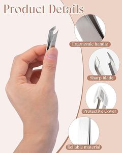 Professional Silver Mini Cuticle Cutter Stainless Steel Nail <b>Tool</b> with Ultra Fine Tip for Precise and Clean Cuticle <b>Removal</b> - Product Image 3