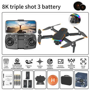 F168 Brushless 8K UHD Triple Camera <b>Remote</b> Control Drone Optical Flow Obstacle Avoidance for Beginner Aerial Photography - Product Image 6