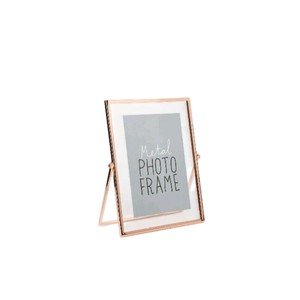 Nouveau cadre photo vintage moderne en métal doré et verre, support d'affichage transparent sur pied pour décoration intérieure - Product Image 2