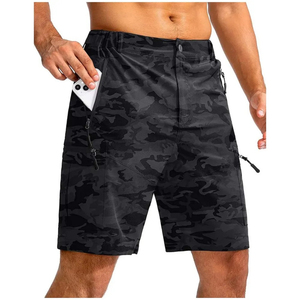 Men's Casual 100% Cotton Solid <b>Shorts</b> 220 <b>Lightweight</b> Summer Bottoms Daily Lounge Beachwear Multi-Pocket Loose Fit <b>Cargo</b> <b>Shorts</b> - Product Image 5