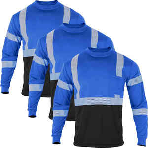 Camiseta de Trabajo de Alta Visibilidad para Construcción, Manga Corta, Invierno, Reflectante, con Cinta Reflectante, Ropa de Seguridad - Product Image 5