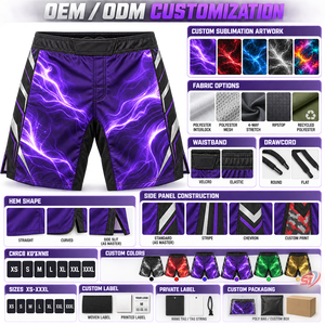 Custom Violet Shockwave MMA Fight <b>Shorts</b> <b>Grappling</b> <b>Shorts</b> Manufacturer OEM ODM Sublimated Training Sportswear - Product Image 4