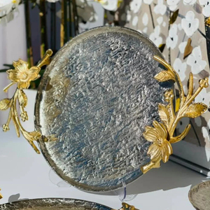 ถาดโลหะลายเท็กซ์เจอร์ทรงสี่เหลี่ยม ถาดเสิร์ฟอะลูมิเนียมแข็งแรง ดีไซน์ทันสมัย ถาดอาหารสร้างสรรค์สำหรับวางบนโต๊ะ ราคาดีที่สุด - Product Image 5