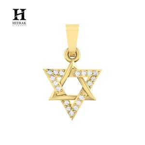Pendentif étoile de David en diamant, symbole juif Magen David, charme en moissanite, bijoux religieux fins pour hommes et femmes - Product Image 4