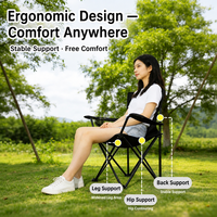 Fauteuil pliant d'extérieur en tissu Oxford, livraison directe usine, léger et confortable pour une vie décontractée, idéal pour l'intérieur et l'extérieur