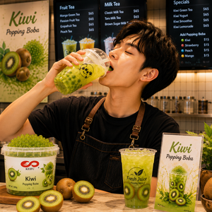 KEIFU 500g Coconut Popping <b>Boba</b> Ready to Eat Ingredients for Tropical Drink <b>Bubble</b> Tea - Product Image 2