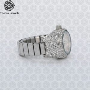 Montre de luxe Charm_Jewells en acier inoxydable, boîtier de 40 mm, mouvement mécanique analogique, date automatique, mode vintage pour homme, accents de diamants - Product Image 3