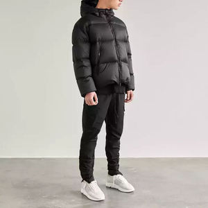 Outdoor Winter <b>Down</b> Coat Adjustable Hood Full Zipper Mens Puffer Jacket Warm Printed Bubble Jacket Wholesale Style - Product Image 4