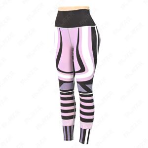 Blaze Fight Wear Solid Four-Way Stretch High <b>Waist</b> Yoga Leggings OEM Wholesale <b>Elastic</b> <b>Waist</b> Breathable Sweat Wicking Sports - Product Image 2