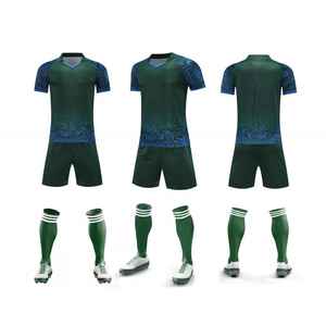 เสื้อผ้ากีฬาโพลีเอสเตอร์ 100% ระบายอากาศได้ดี ขายดี พร้อมชุดยูนิฟอร์มแบบกำหนดเองได้ ชื่อทีม แขนสั้น ชุดฟุตบอล - Product Image 3