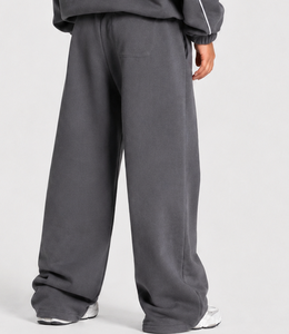 Pantalon de jogging décontracté surdimensionné en molleton respirant pour fille, avec motif Graphite Contrastline personnalisé - Product Image 2