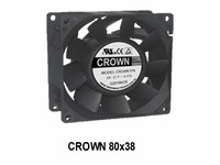 Ventilateur d'extraction axial CROWN DC 12V/24V/48V 80x80x38mm avec pales en plastique OEM pour usine de fabrication
